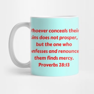 Bible Verse Proverbs 28:13 Mug